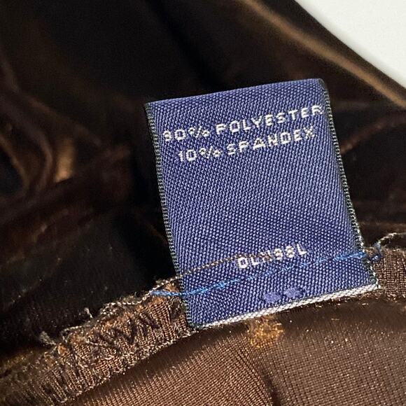 Women's Blouse Velvet Velour Chocolate Brown Top Long Sleeve Holiday Earth Tone - Picture 10 of 10